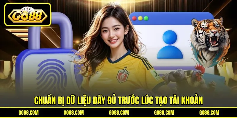 Chuẩn bị dữ liệu đầy đủ trước lúc tạo tài khoản
