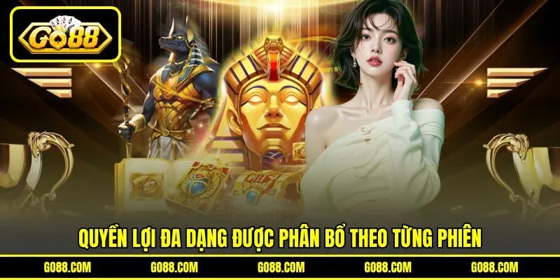Quyền lợi đa dạng được phân bổ theo từng phiên